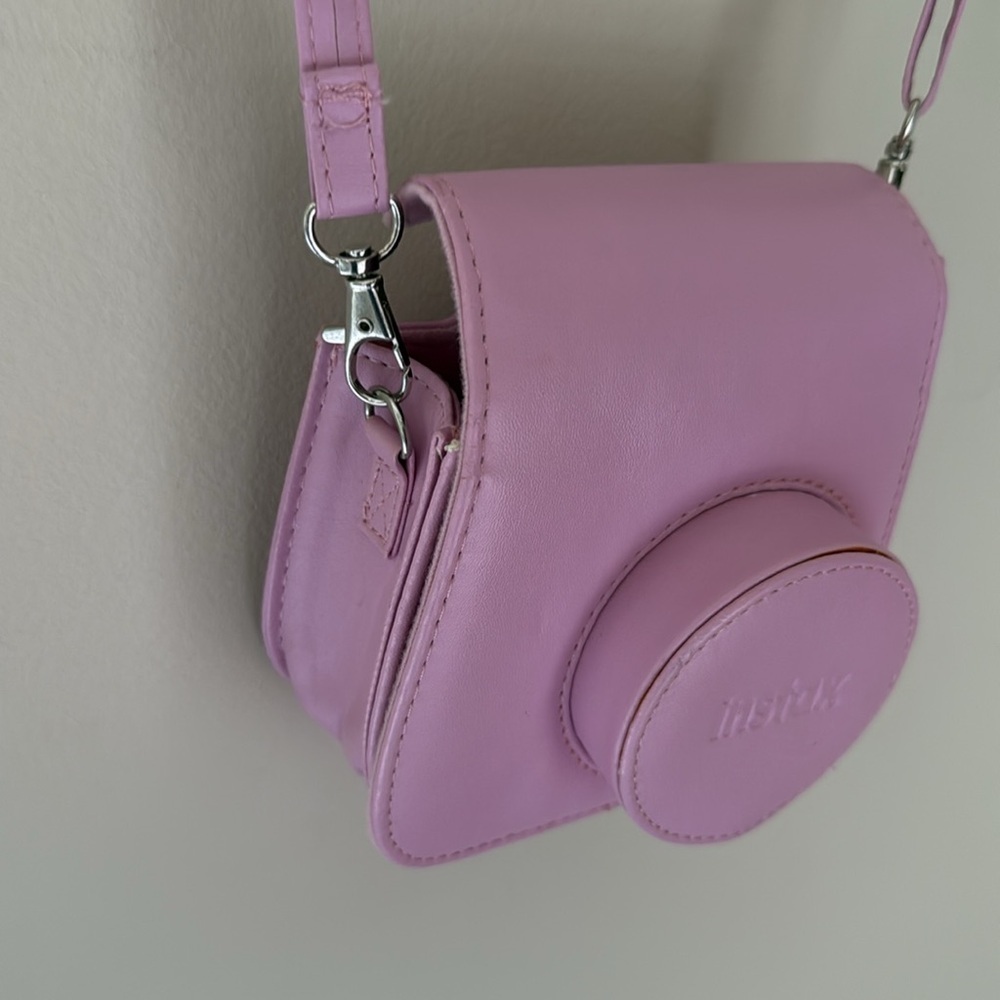 Instax Mini Pink Camera Case with Shoulder Strap
